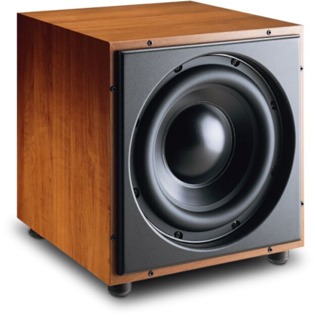 B12 - Cherry - 10-Inch High-Performance Powered Subwoofer - Hero