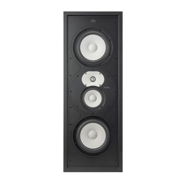 W228Be - Black - Dual 8-inch (200mm) 3-way In-wall Loudspeaker - Hero