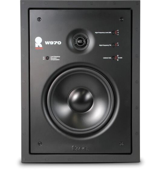 W970 - Black - Low-Distortion In-Wall Loudspeaker - Hero